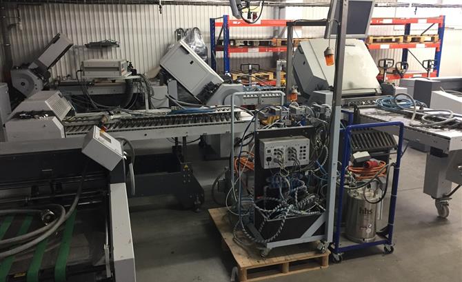 HEIDELBERG STAHLFOLDER 66-56 FLEXOMAILER BUSKRO direct mail printing line